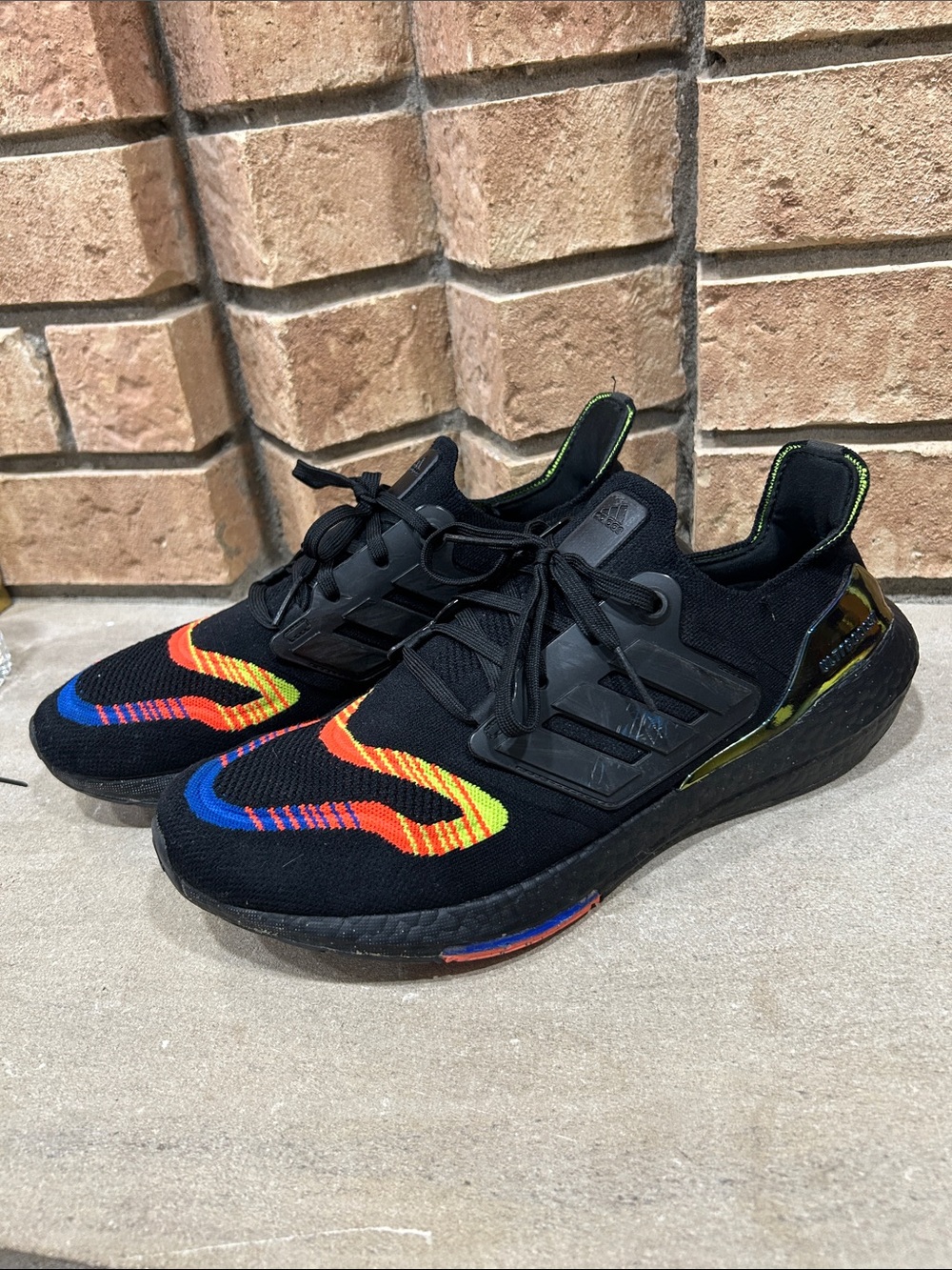 Adidas Ultra BOOST Ultraboost 22 Black Multi-Color HQ0965 $190 Men's Size 11